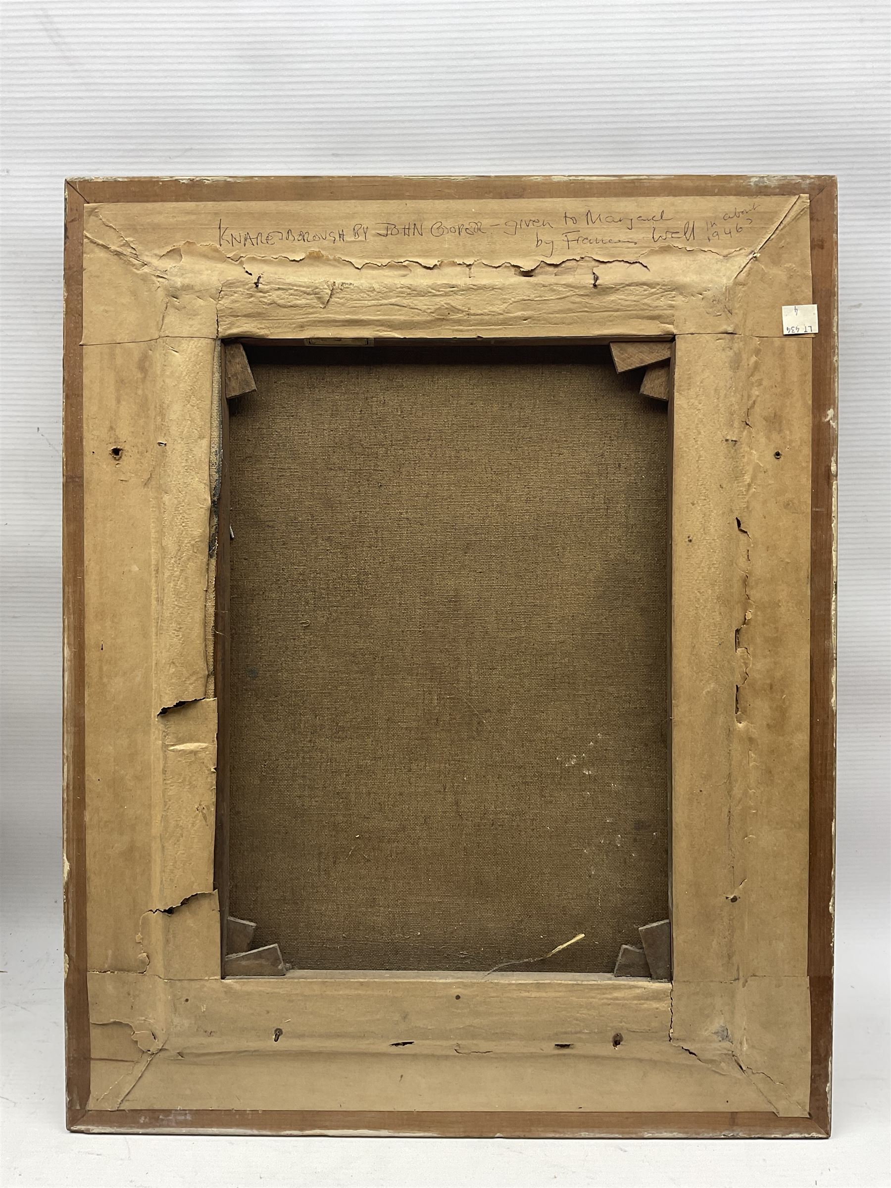 John Albert Cooper (British 1894-1943): 'Knaresborough', oil on canvas signed, later inscriptions verso 39cm x 29cm 
Provenance: exh. 'New Paintings by the East London Group', The Lefevre Galleries, London December 1932 No.110