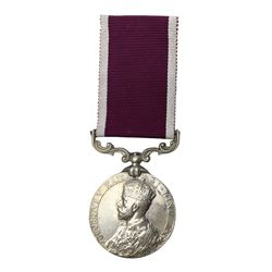 George V India Long Service and Good Conduct Medal awarded to T.B.-41020 Nk. Ausnake Ram, B Trpt. Depot; with ribbon