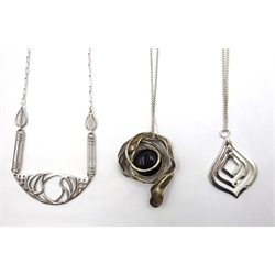  Contemporary silver pendants and necklaces stamped 925  