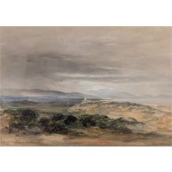 James Mudd (British 1821-1906): 'Leasowe Lighthouse New Brighton', watercolour signed and titled in pencil, 25cm x 35cm; Douglas Ian Smart (British 1879-1970): 'Lerida' Spain, watercolour signed and titled 25cm x 36cm (2)