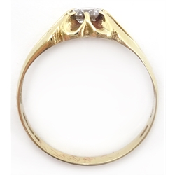  9ct gold cubic zirconia ring, hallmarked  