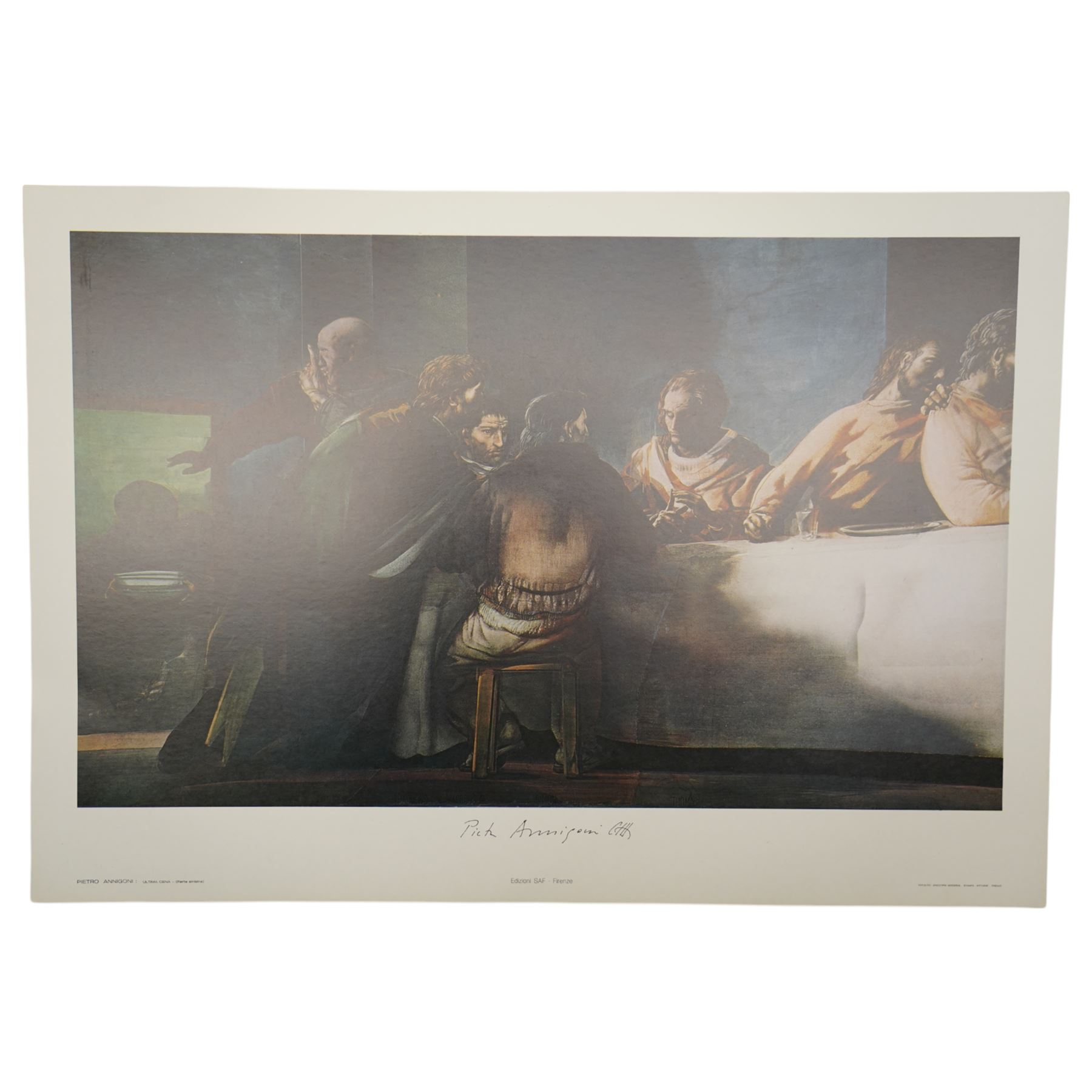 Pietro Annigoni OMRI (Italian 1910-1988): 'The Last Supper' and Preparatory Studies, set ten colour prints the first signed in pen, with original folder also signed 50cm x 35cm (10) (unframed)