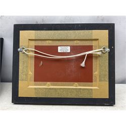 Elisabeth Klein (Contemporary): Pears and Redcurrants, two oils on board signed with monogram, max 13cm x 21cm (2)