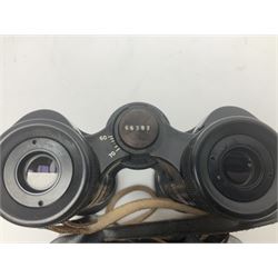 Ten cased pairs of binoculars, to include Ross London Steplux 7x50, Ross Solaross 16x60, Crescent zoom 7x- 12x50, Hilkinson 20x60,  Ross Stepnada 7x30,  Philo 10x50 etc