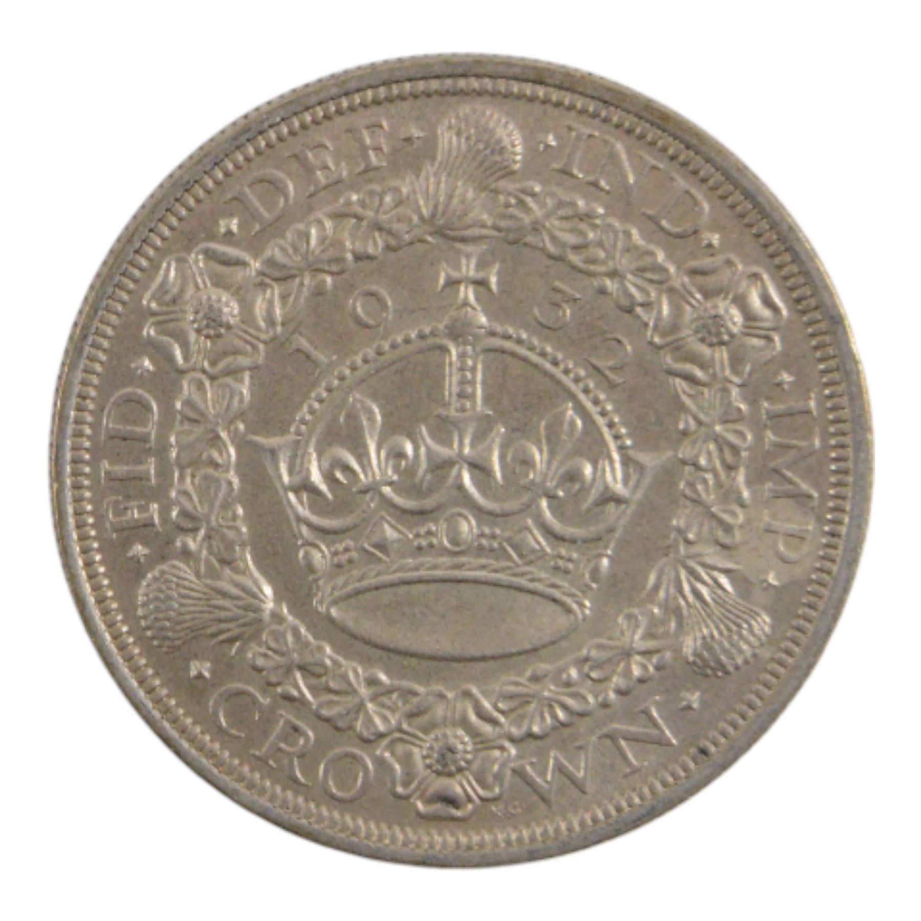 King George V 1932 silver 'Wreath' crown coin