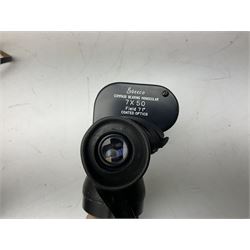 Quantity of binoculars for spares and repair, to include Cogswell & Harrison Primic 8x30, Prinz 8x30, Telstar 35x60, Zeiss Wetzland 8x40 etc