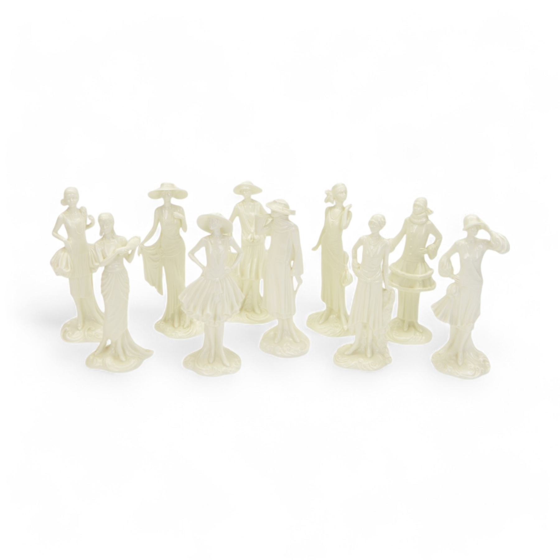 Set of Royal Worcester figures from The 1920's Vogue Collection, all with certificates 