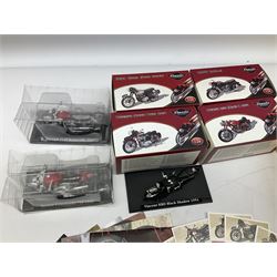 Atlas Editions - eight 'The Greatest Show on Earth' vehicles; all boxed; and seven Classic Motorcycles; four boxed, two in inner packaging and one unboxed; together with associated paperwork