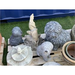 Garden ornaments, stepping/pathway stones, figures, planters and plant pots etc. - THIS LOT IS TO BE COLLECTED BY APPOINTMENT FROM DUGGLEBY STORAGE, GREAT HILL, EASTFIELD, SCARBOROUGH, YO11 3TX