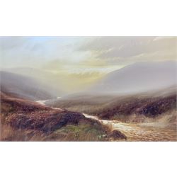 John Shapland (British 1865-1929): 'In the Doon Valley - Exmoor', watercolour signed and titled on mount 28cm x 46cm 