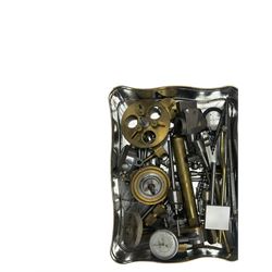 Boley watchmakers lathe with collet chuck, tool rest and tailstock, mounted on a wooden base with motor, lamp, binoculars, various collets and accessories including two dial gauges.