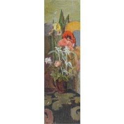 Vanessa Bell (British - Bloomsbury Group 1879-1961): Still Life of 'Poppies and Roses', oi...