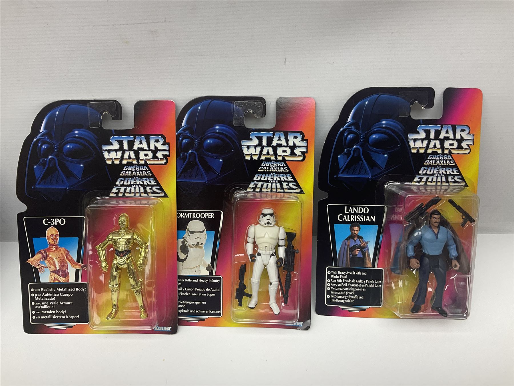 Star Wars - twenty-four carded figures including nineteen La Guerra De Las Galaxias La Guerre Des Etoiles; and five others; all in unopened blister packs (24)