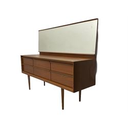 Austinsuite - Mid 20th century teak six drawer chest, and matching dressing table
