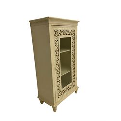 Painted wood display cabinet