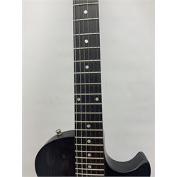 2015 American Les Paul CM (carved mahogany) electric guitar with ebonised finish, retro fitted with Seymour Duncan SH4 pick-up, serial no.150076417, L98cm overall; in Gibson soft carrying case.