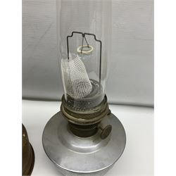 Tilley oil lamp with glass shade, together with a Super Aladdin lamp etc, Tilley lamp H33cm (5)