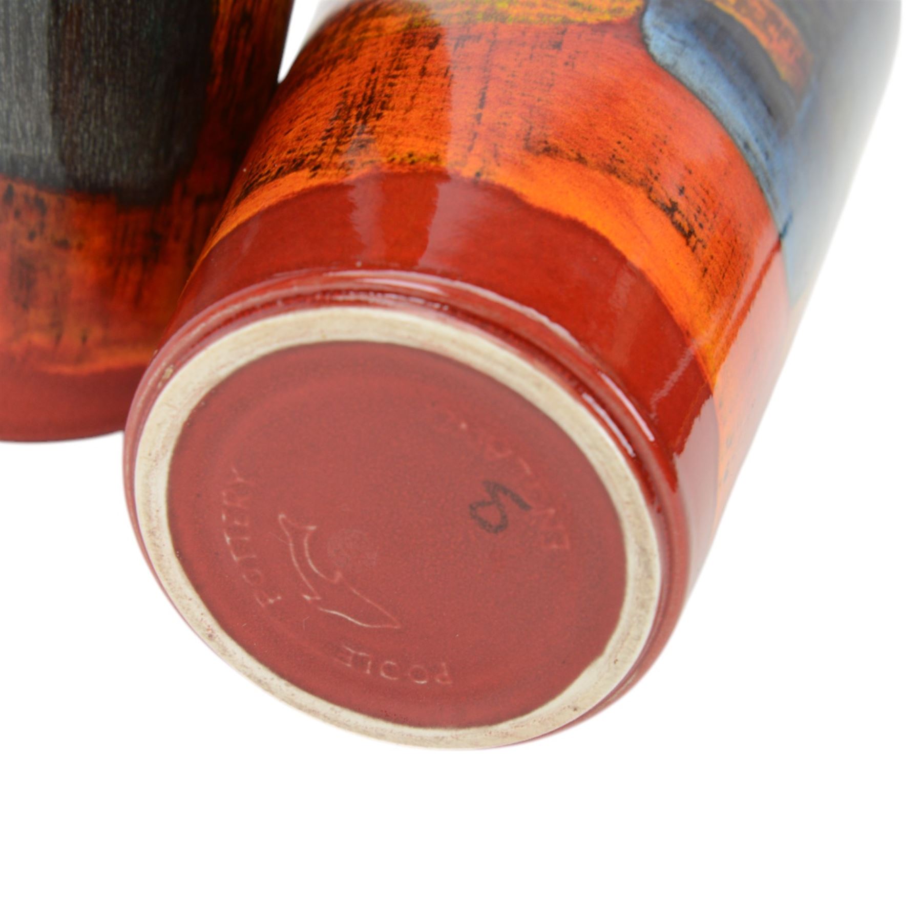 Two Poole pottery Gemstone pattern vases, H24cm