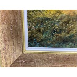 Bruce Kendall (British Contemporary): 'The River Eden', oil on board signed, titled verso 48cm x 74cm