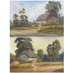 Leslie G Ireland (Newcastle 19th/20th century): 'Cottage near Corbridge', pair watercolours signed, titled on the mount 17cm x 25cm (2)