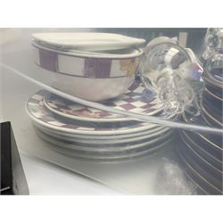 Collection of Johnson Brothers tea and dinner wares, together with glass cheese dome and other collectables, in two boxes