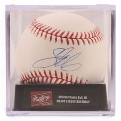 Five signed Rawlings baseballs, comprising Tom Glavine with HOF 2014 inscription, Mike Piazza, Sandy Koufax, Tom Seaver with HOF '92 inscription and Nolan Ryan with HOF '99 inscription, together with a signed Tampa Bay Devil Rays baseball, with acrylic cases and certificates of authenticity (6)