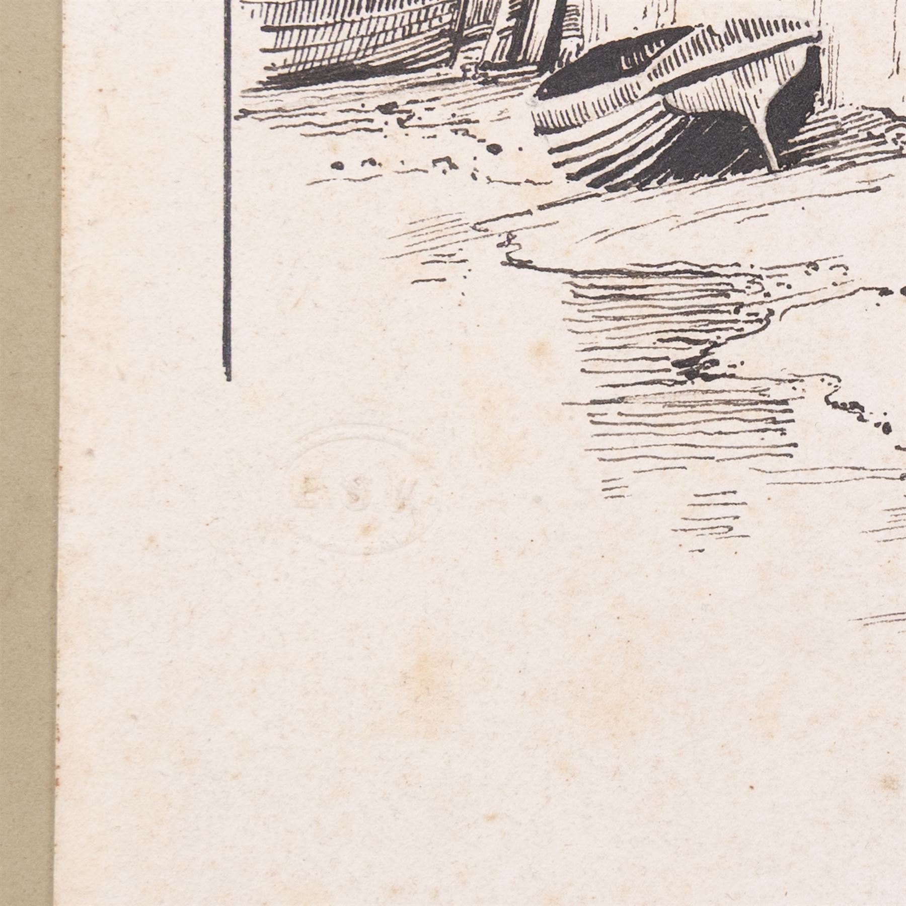 Harry Wanless (British c1872-1934): 'Scarborough' Harbour by Moonlight, watercolour signed with ESK (Kensington School) blind stamp, titled and dated 1895 verso 16cm x 21cm; Charles Edward Wanless (circa 1875-1938), 'Tweddill's Yard Sandside' Scarborough, pen and ink signed with initials and titled 27cm x 21cm and two original photographs by the artist (unframed) (4)
Provenance: private collection purchased 'Wanless Family Studio Sale' David Duggleby 15th June 2009 Lots 16 & 29