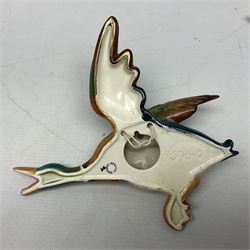 Set of five Beswick graduated wall mounting figures of flying ducks, models from 596/0 to 596/4, largest L29cm