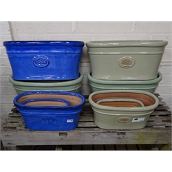  Seventeen ceramic traditional style troughs   