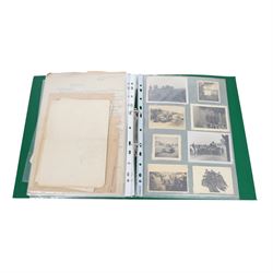 Collection of Third Reich German Ephemera, citations and certificates, photographs, an album of cigarette cards - Bilder Deutsche Geschichte, Deutschland Im Zweiten Weltkrieg, prints etc 