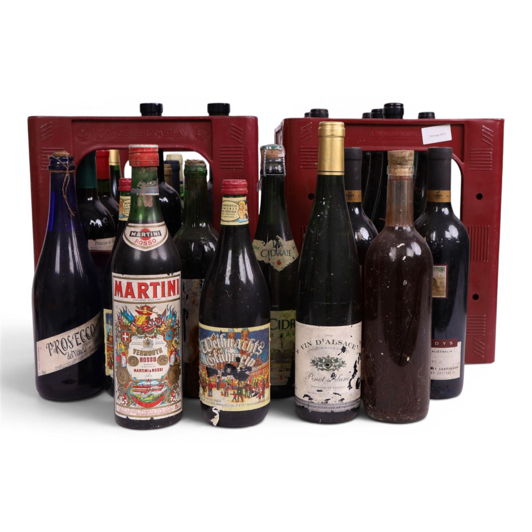 Mixed alcohol, including Principe de Viana 2003 Navarra, Roux Pere & Fils 1995 Bourgogne Chardonnay, etc, various contents and proof 