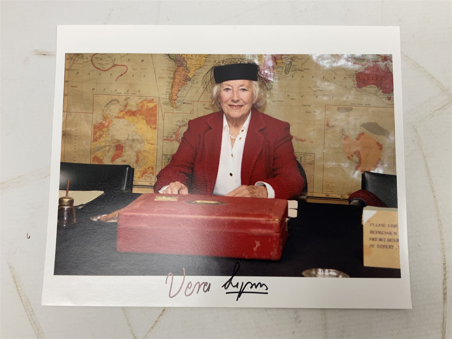 Dame Vera Lynn - collection of six signatures comprising TLS, album page and four colour photographs (including White Cliffs of Dover); signed photograph of John Mills; and signed photographs of film stars each with CoA including Bob Hope, Charlton Heston, Gene Autry, Sound of Music Julie Andrews and Christopher Plummer and Joanna Lumley