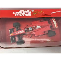 Four Paul's Model Art 1:18 scale Michael Schumacher Collection die-cast racing cars - Ferrari F310B; Ferrari F310/2; Benneton Renault B195; and Ferrari F300; all boxed (4)