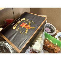 Collection of vintage cigarettes, cigars, ashtrays and other smoking related collectables