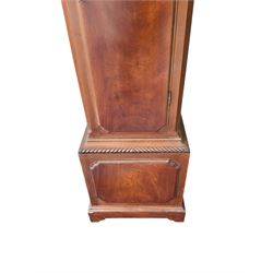 Empty 20th century Mahogany Longcase - designed in an 18th century London style, with a break-arch hood and 12