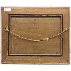 Arthur A Friedenson (Staithes Group 1872-1955): 'On Stoborough Common - Evening', oil on panel signed, titled verso 26cm x 35cm