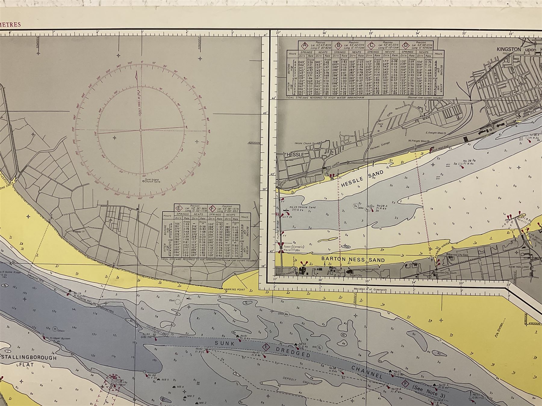 Two late 20th century charts of the River Humber entitled 'River Humber and the River Ouse and Trent' 1993 and 'River Humber Spurn to Barton Haven' (rolled)