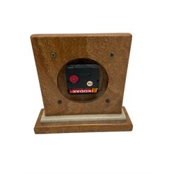 Battery driven marble mantel clock in the Art Deco style and a brass finished carriage clock. Both with quartz movements