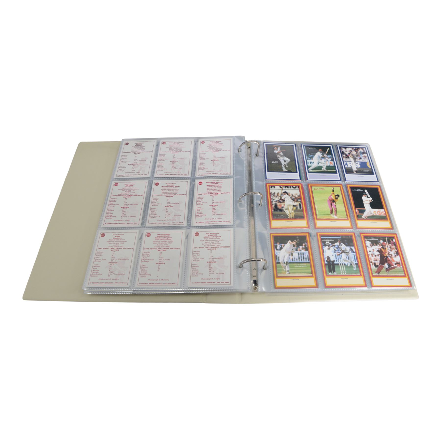 Collection of Edwardian and later Cricket related trading and cigarette cards, including complete set of fifty 1908 Will's Cigarettes Cards, fifteen 1922 The Boys Realm Famous Cricketers cards, part set of 1926 Players Cricketers Caricatures by RIP,  full set of sixteen 1958 Master Cricketing Series New Zealand, complete set of twenty five 1953 Mornflake Test Cricketers, etc, housed in three albums