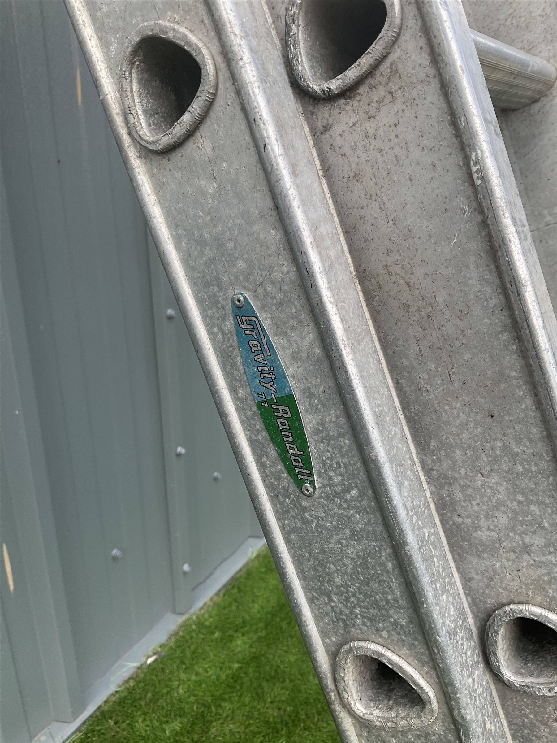 Gravity-Randall double 10 aluminium extending ladder  - THIS LOT IS TO BE COLLECTED BY APPOINTMENT FROM DUGGLEBY STORAGE, GREAT HILL, EASTFIELD, SCARBOROUGH, YO11 3TX