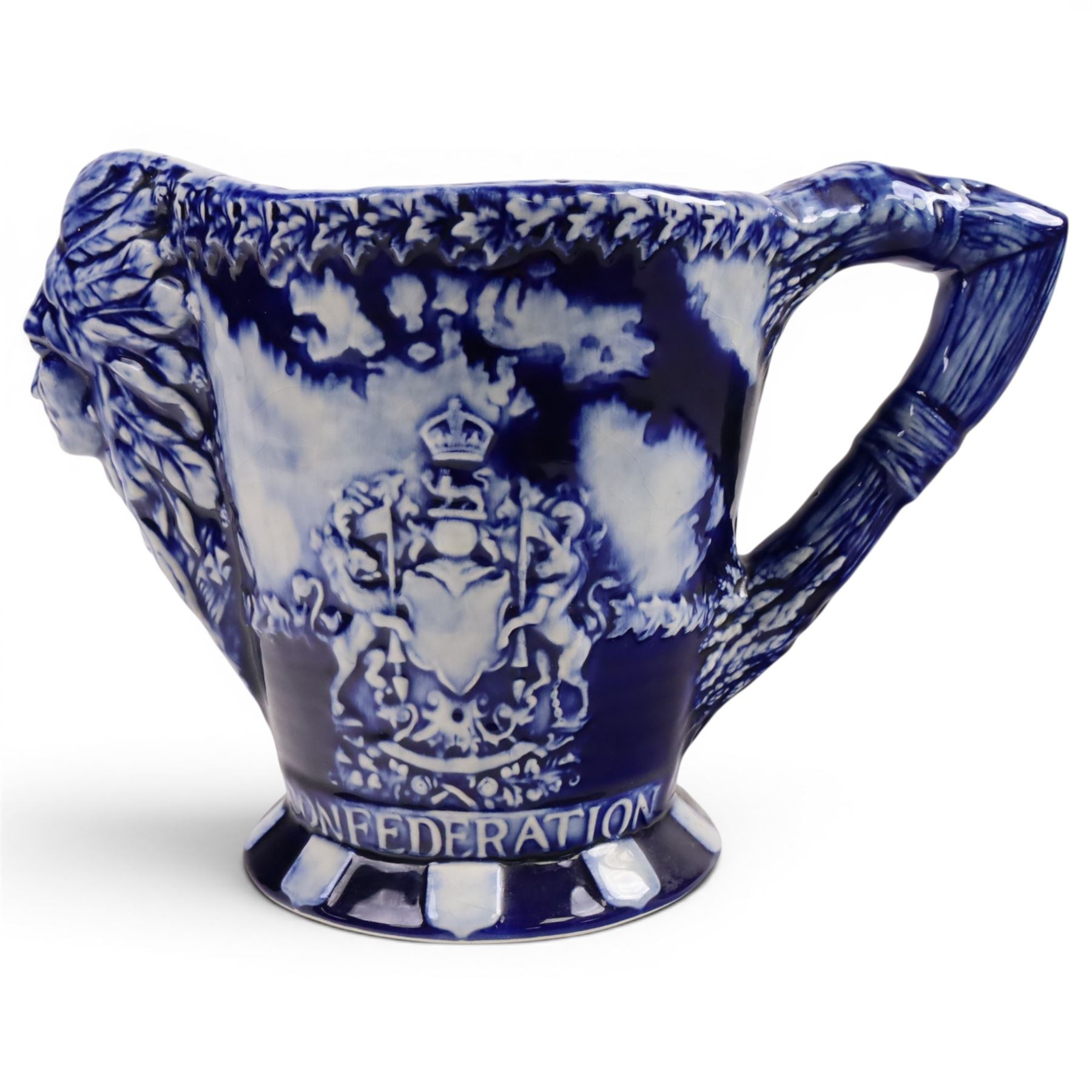 Late 19th century, Ironstone Canadian Confederation jug, H25cm 