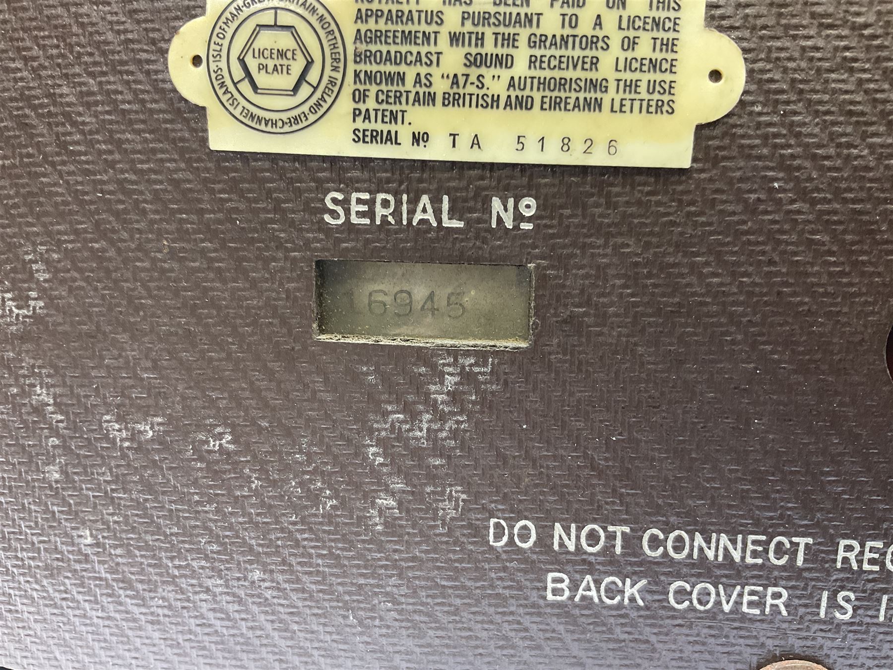 1950s Bush Type DAC 90A valve radio in brown Bakelite case, W29cm D19cm H22cm, two mid-century Ekco radios in Bakelite cases comprising Model U.195 and U.245, and further Pye Bakelite cased radio