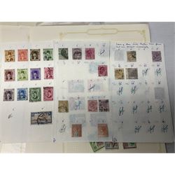 Stamps including North Borneo, Fiji, Basutoland, Tristan Da Cunha, Somaliland, Pitcairn Islands, St Helena etc, housed on album pages