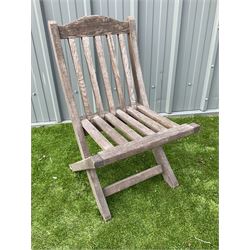 Britannic Teak solid hardwood folding chairs (9) - THIS LOT IS TO BE COLLECTED BY APPOINTMENT FROM DUGGLEBY STORAGE, GREAT HILL, EASTFIELD, SCARBOROUGH, YO11 3TX
