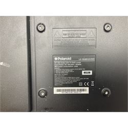 Quantity of silver plated and other metal ware to include Community cutlery and brass, together with Polaroid tv etc in three boxes