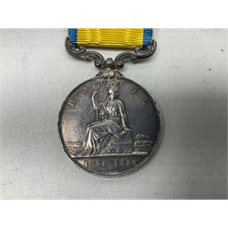 Victoria Baltic Medal 1854-55, unnamed, with ribbon