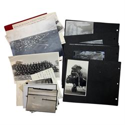 Collection of WWII reconnaissance photos and other ephemera, including photographs of airc...
