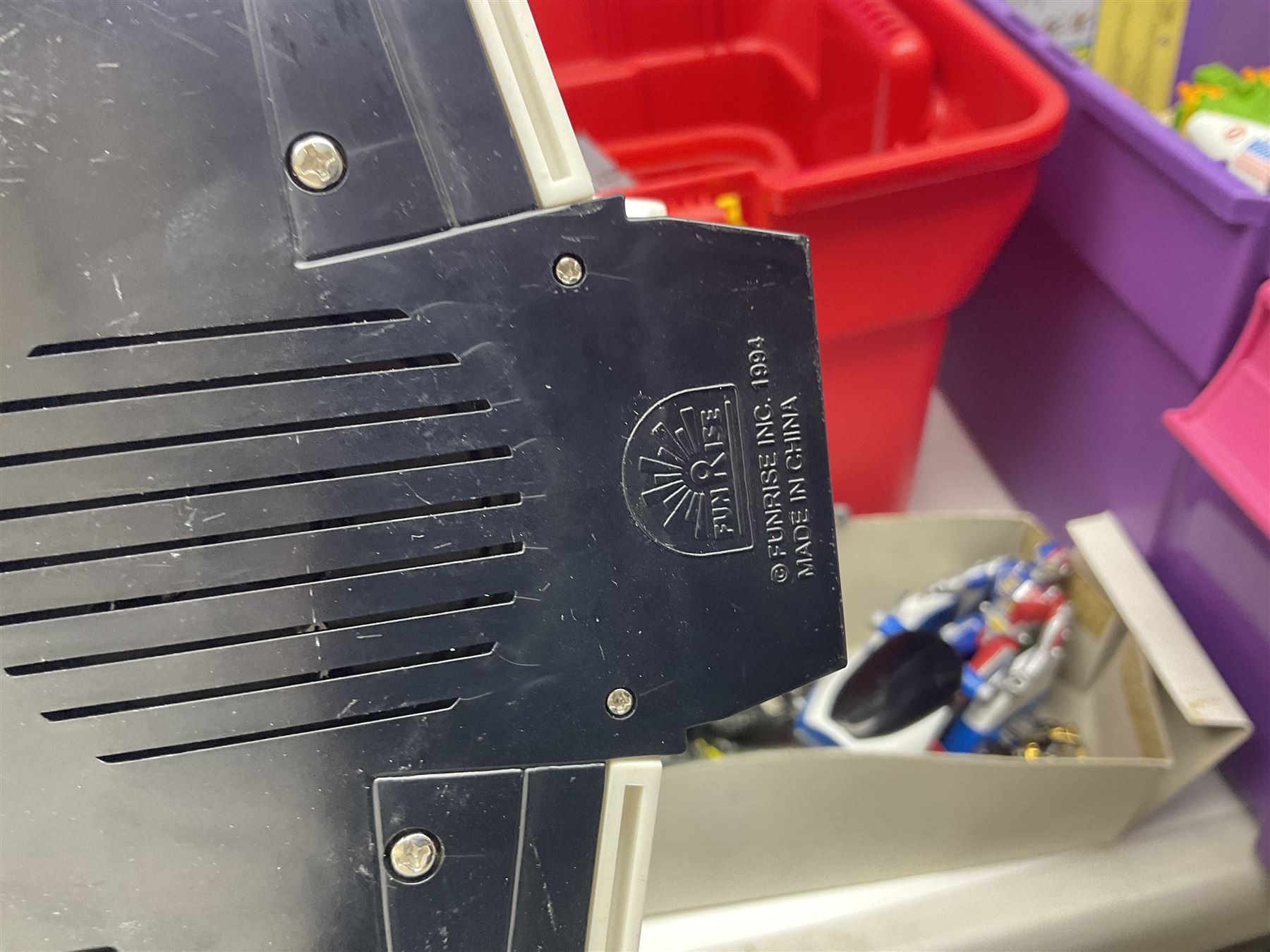 Collection of 1990s toys, including Biker Mice from Mars, Teenage Mutant Ninja Turtles, Thunderbirds etc in three boxes 