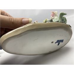 Six Lladro figures, comprising Naughty Dog no 4982, Best Friend 7620 and My Buddy no 7609, Kitty Confrontation no 1442, It Wasn't Me no 7672 and Rabbit Eating no 4772, three with original boxes, largest example H22cm