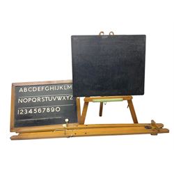 Two freestanding blackboards with easel type stands, tallest example H126cm
